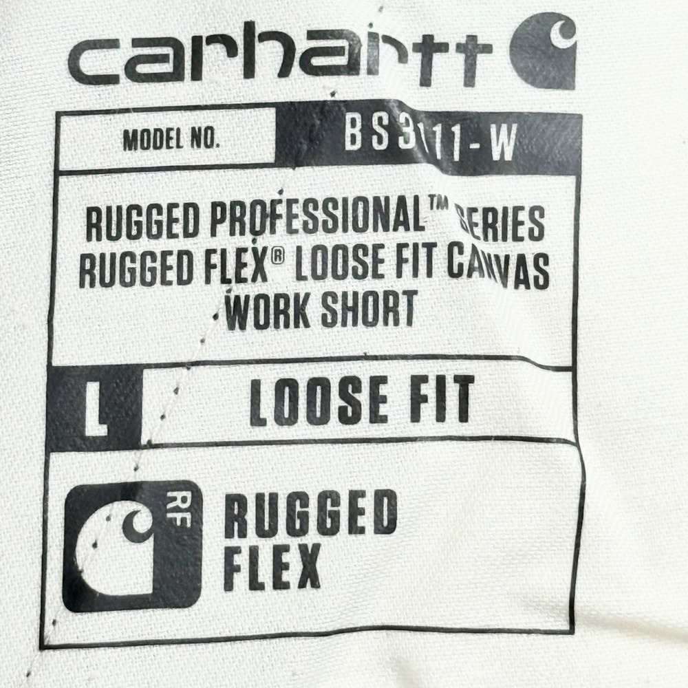 Carhartt Women's Rugged Flex Black Canvas Work Shorts Size 10 NWT 10" Inseam - Picture 5 of 11